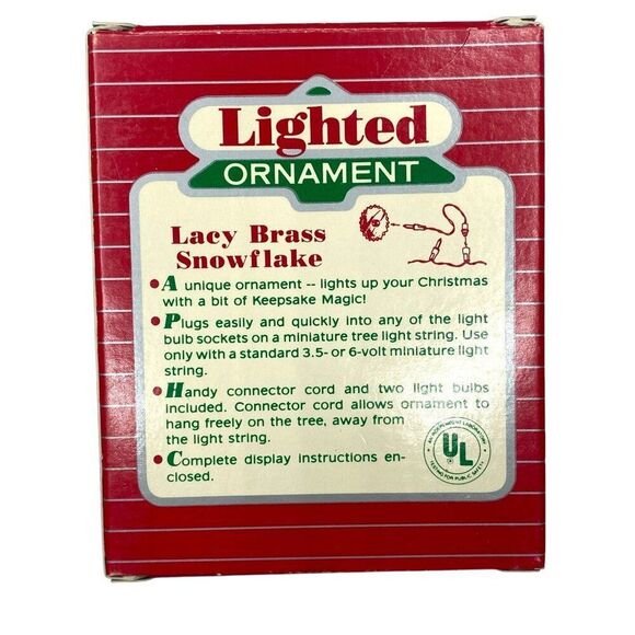 Lacy Brass Snowflake Hallmark Keepsake Christmas Ornament - Picture 3 of 4